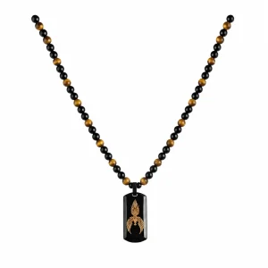 گردنبند ميکس اونيکس و تايگر قهوه اي کربن سيمرغ - گالری دانژه گردنبند ميکس اونيکس و تايگر قهوه اي کربن سيمرغ - گالری دانژه